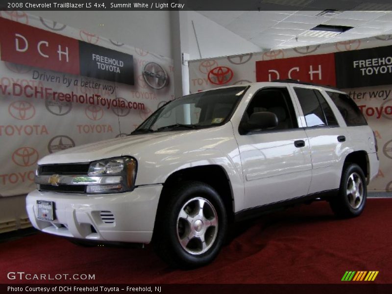 Summit White / Light Gray 2008 Chevrolet TrailBlazer LS 4x4