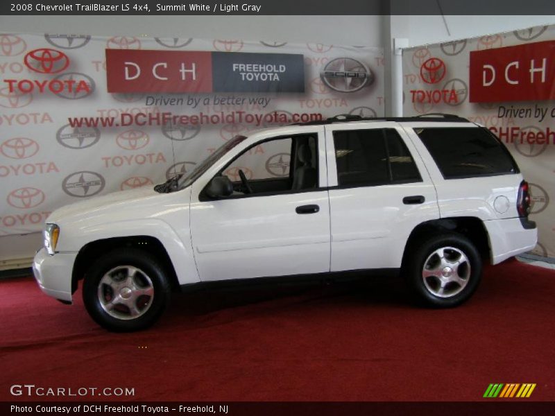 Summit White / Light Gray 2008 Chevrolet TrailBlazer LS 4x4