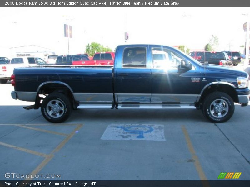 Patriot Blue Pearl / Medium Slate Gray 2008 Dodge Ram 3500 Big Horn Edition Quad Cab 4x4