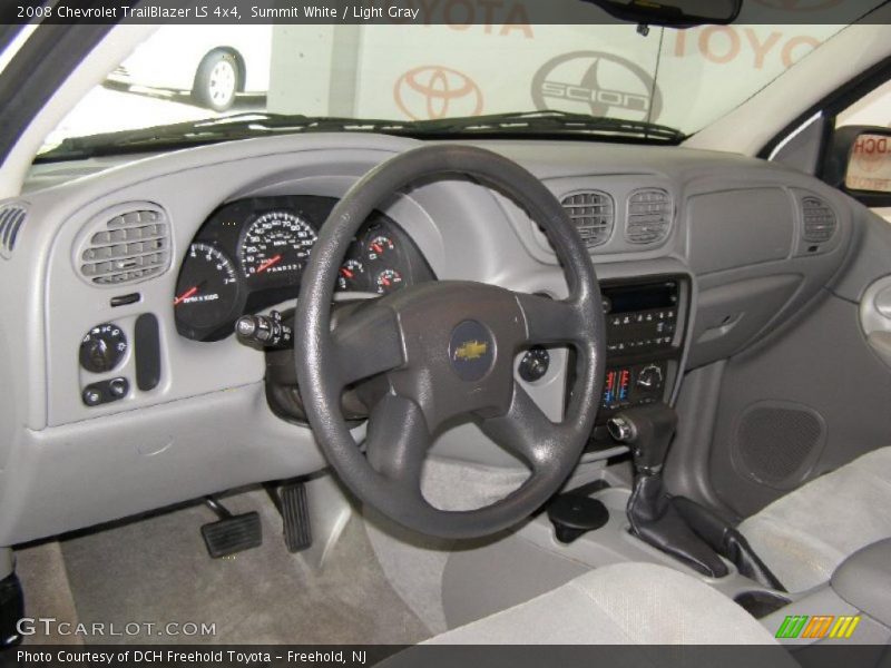 Summit White / Light Gray 2008 Chevrolet TrailBlazer LS 4x4