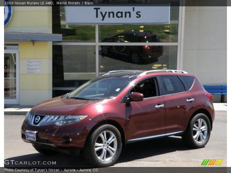 Merlot Metallic / Black 2009 Nissan Murano LE AWD