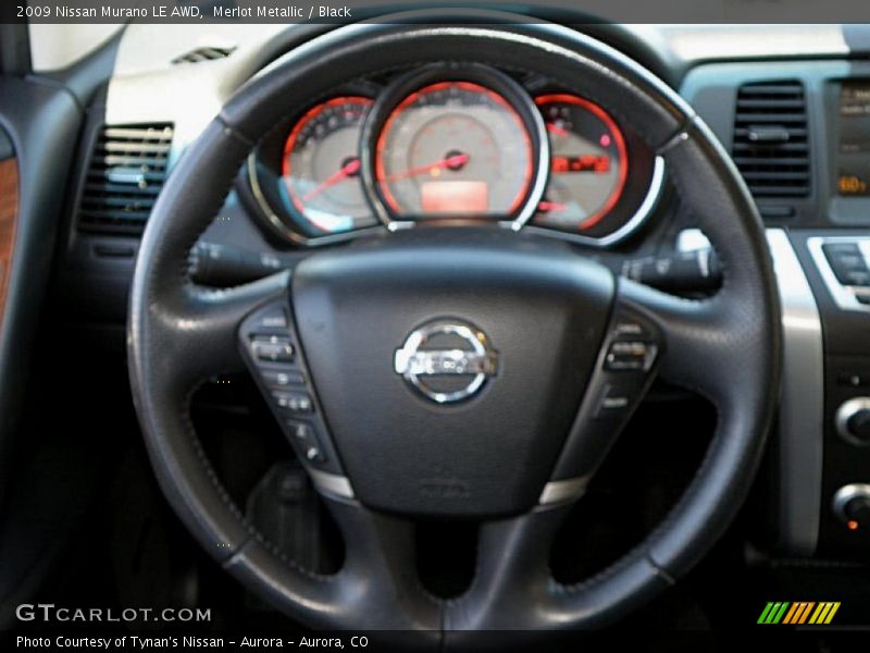 Merlot Metallic / Black 2009 Nissan Murano LE AWD