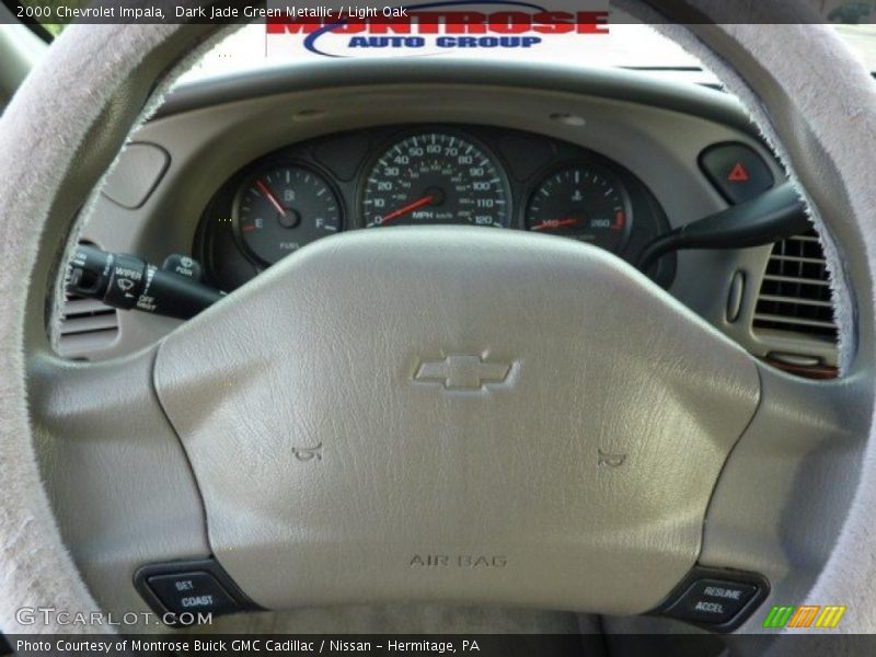 Dark Jade Green Metallic / Light Oak 2000 Chevrolet Impala