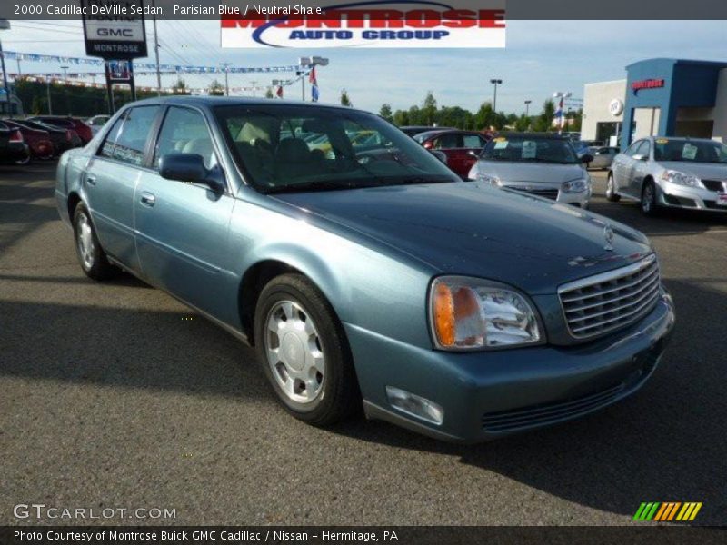 Parisian Blue / Neutral Shale 2000 Cadillac DeVille Sedan