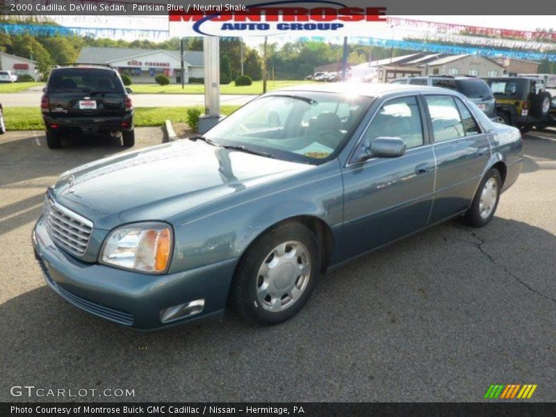 Parisian Blue / Neutral Shale 2000 Cadillac DeVille Sedan