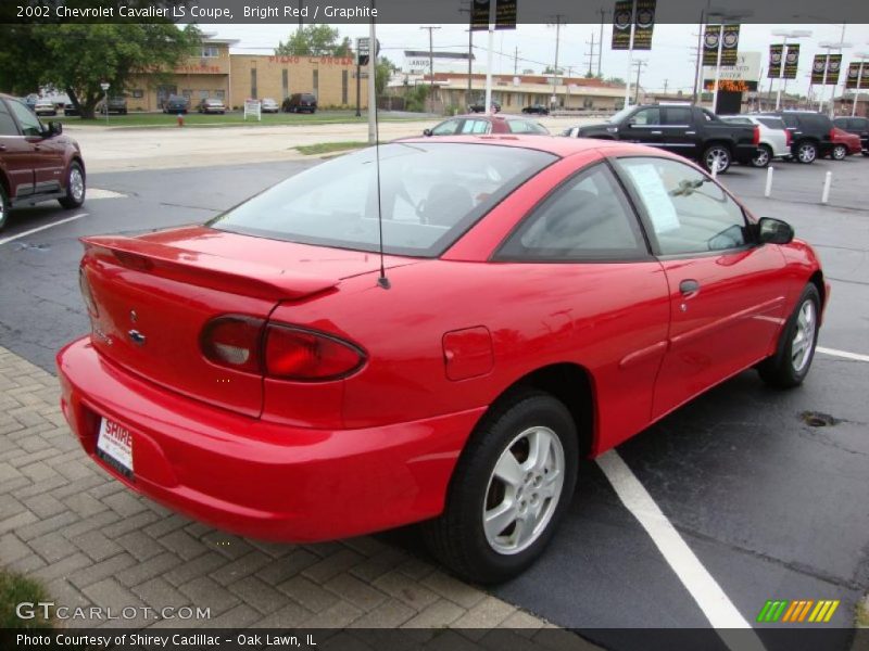 Bright Red / Graphite 2002 Chevrolet Cavalier LS Coupe