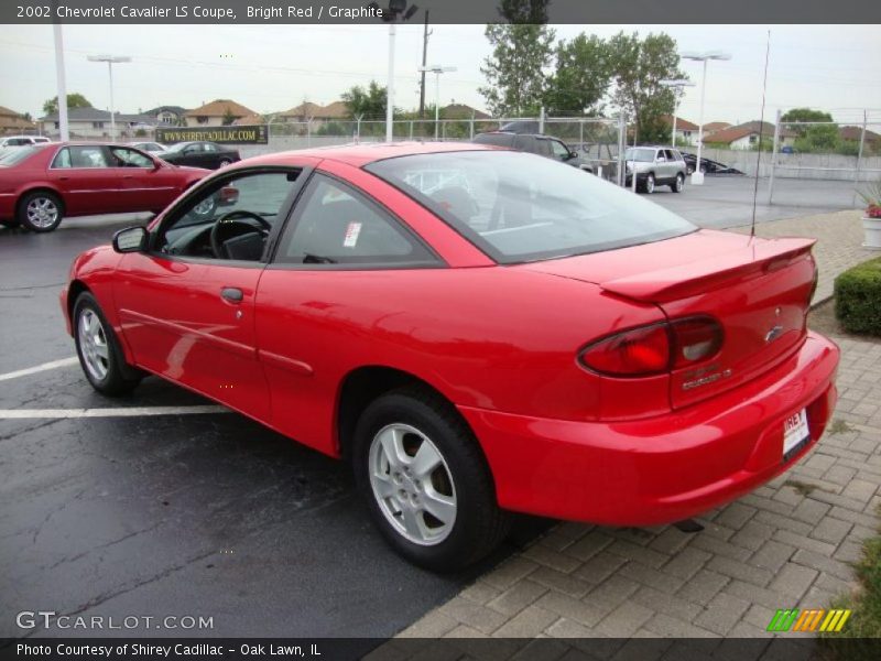 Bright Red / Graphite 2002 Chevrolet Cavalier LS Coupe
