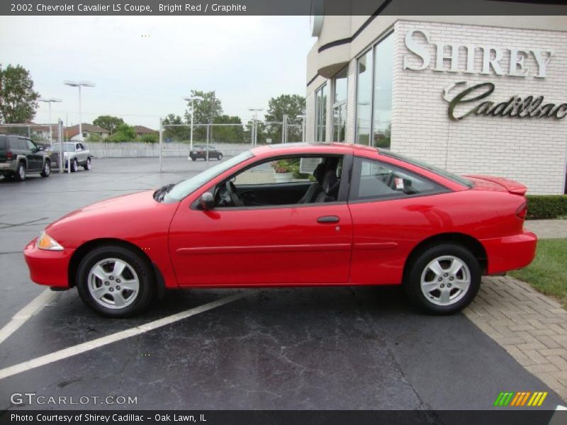 Bright Red / Graphite 2002 Chevrolet Cavalier LS Coupe