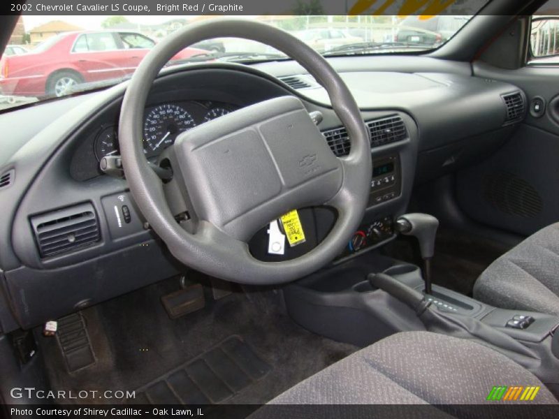 Bright Red / Graphite 2002 Chevrolet Cavalier LS Coupe