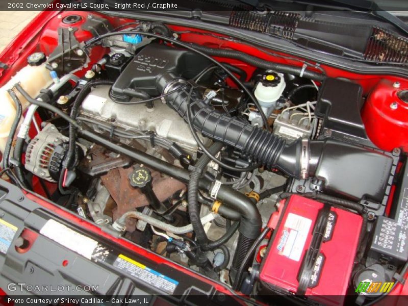 Bright Red / Graphite 2002 Chevrolet Cavalier LS Coupe
