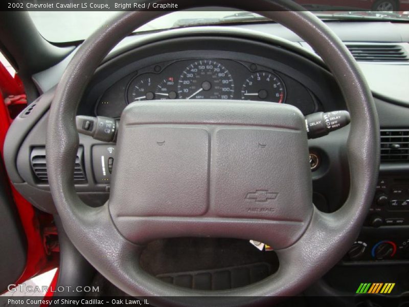 Bright Red / Graphite 2002 Chevrolet Cavalier LS Coupe