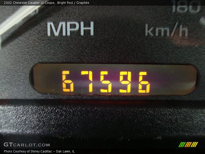 Bright Red / Graphite 2002 Chevrolet Cavalier LS Coupe