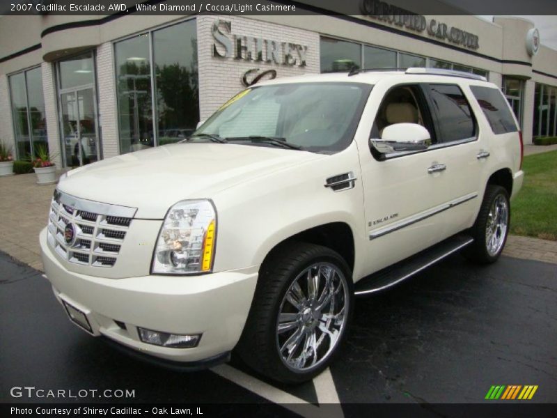 White Diamond / Cocoa/Light Cashmere 2007 Cadillac Escalade AWD
