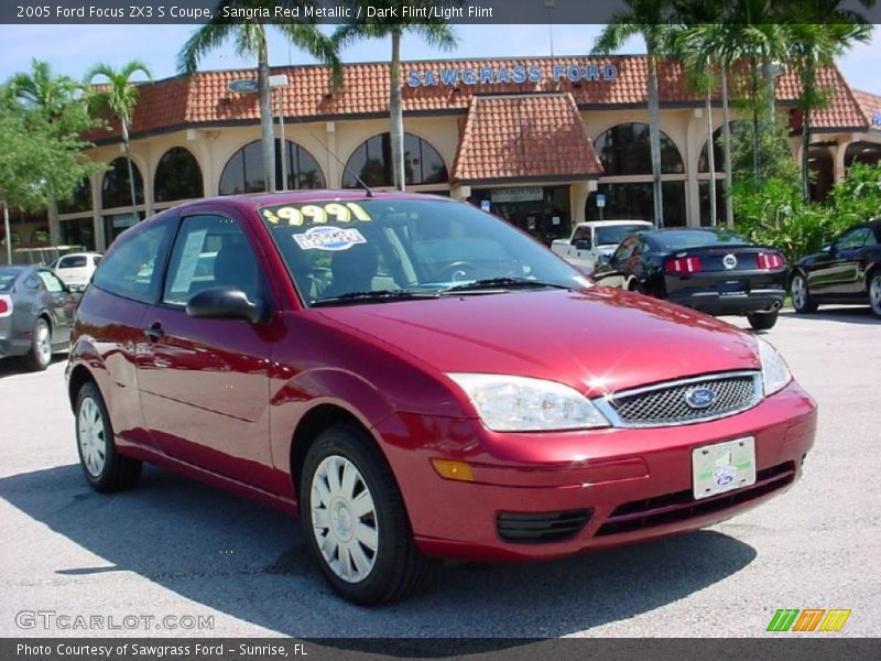 Sangria Red Metallic / Dark Flint/Light Flint 2005 Ford Focus ZX3 S Coupe