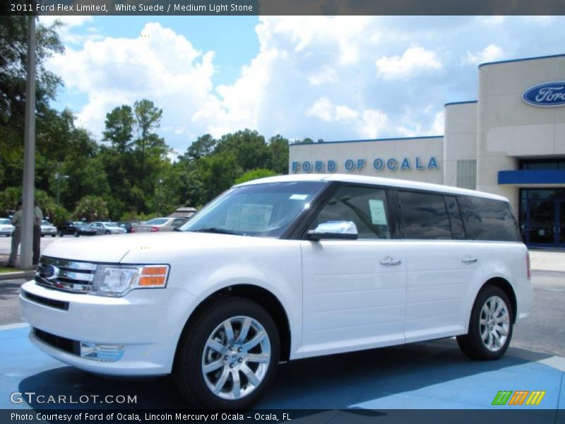 White Suede / Medium Light Stone 2011 Ford Flex Limited