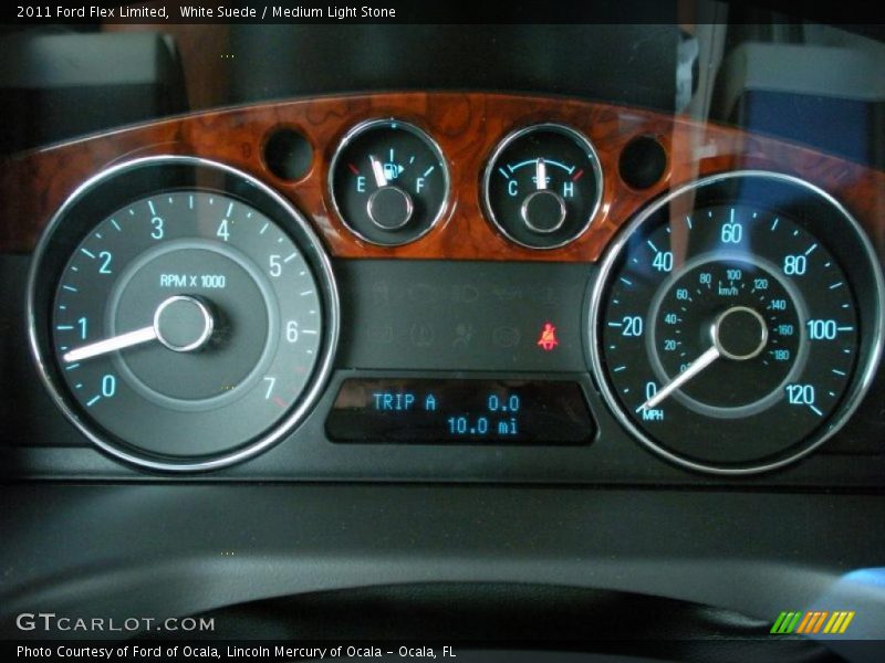 White Suede / Medium Light Stone 2011 Ford Flex Limited