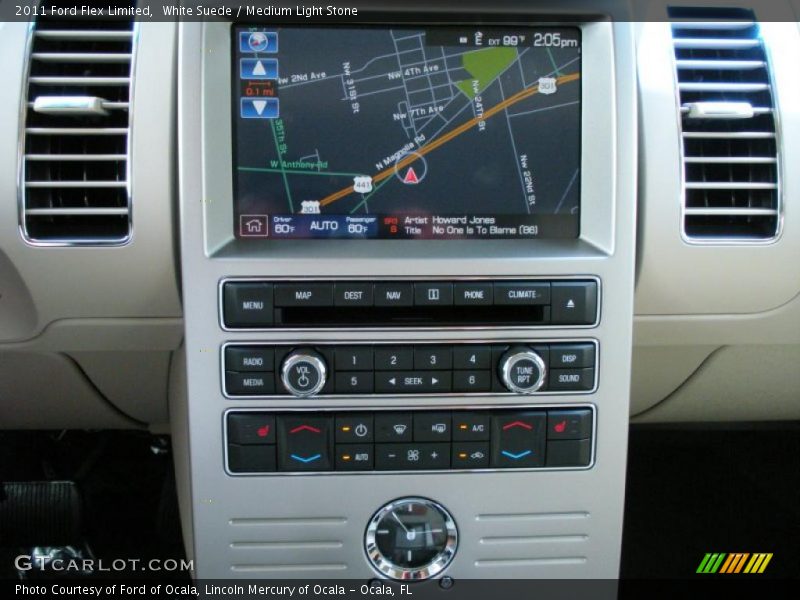 White Suede / Medium Light Stone 2011 Ford Flex Limited