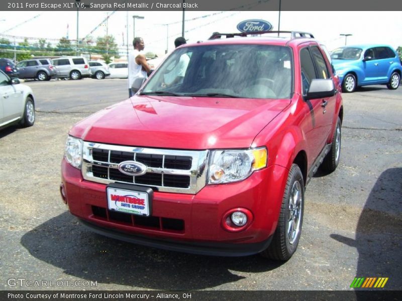 Sangria Red Metallic / Charcoal Black 2011 Ford Escape XLT V6