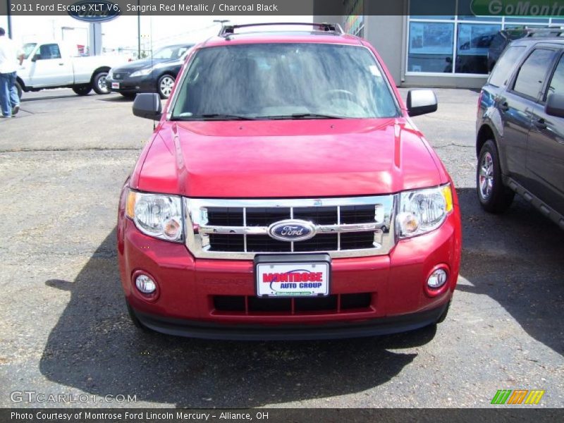 Sangria Red Metallic / Charcoal Black 2011 Ford Escape XLT V6