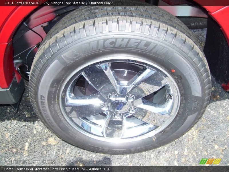Sangria Red Metallic / Charcoal Black 2011 Ford Escape XLT V6