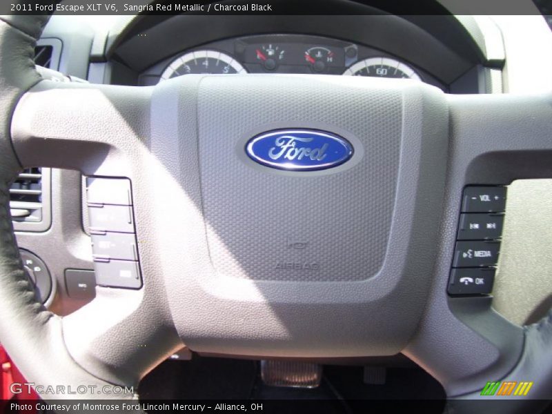 Sangria Red Metallic / Charcoal Black 2011 Ford Escape XLT V6