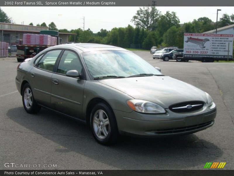 Spruce Green Metallic / Medium Graphite 2002 Ford Taurus SEL