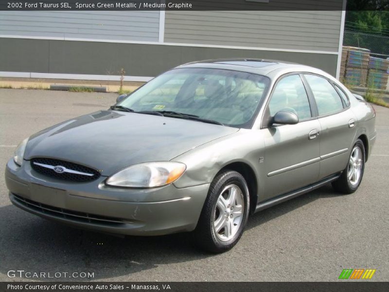 Spruce Green Metallic / Medium Graphite 2002 Ford Taurus SEL