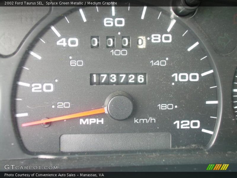 Spruce Green Metallic / Medium Graphite 2002 Ford Taurus SEL