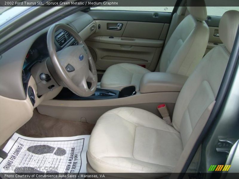 Spruce Green Metallic / Medium Graphite 2002 Ford Taurus SEL