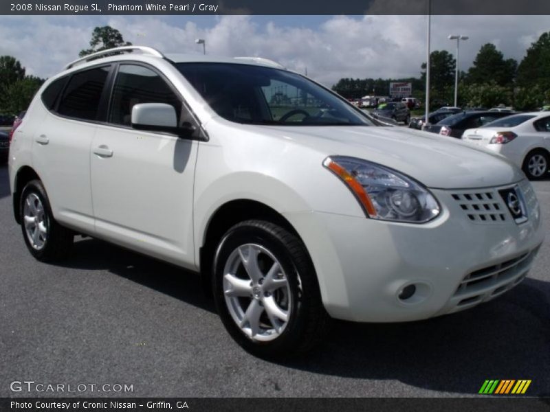 Phantom White Pearl / Gray 2008 Nissan Rogue SL