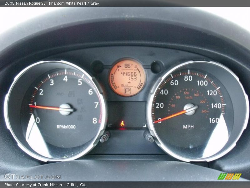 Phantom White Pearl / Gray 2008 Nissan Rogue SL