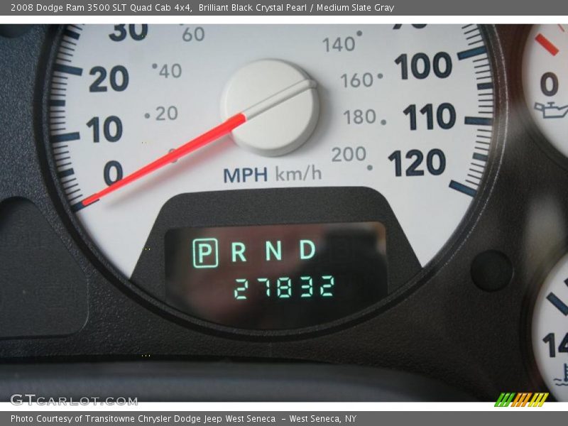 Brilliant Black Crystal Pearl / Medium Slate Gray 2008 Dodge Ram 3500 SLT Quad Cab 4x4