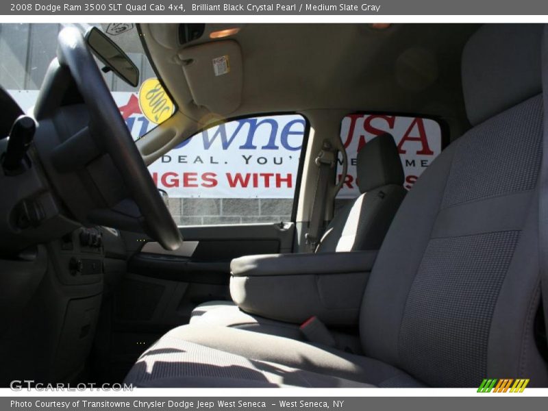 Brilliant Black Crystal Pearl / Medium Slate Gray 2008 Dodge Ram 3500 SLT Quad Cab 4x4