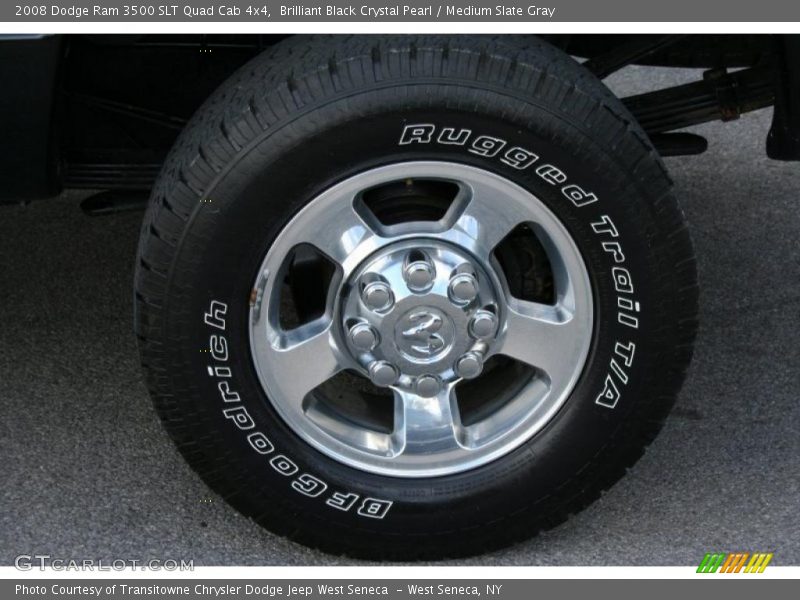 Brilliant Black Crystal Pearl / Medium Slate Gray 2008 Dodge Ram 3500 SLT Quad Cab 4x4