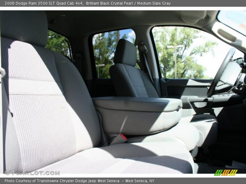 Brilliant Black Crystal Pearl / Medium Slate Gray 2008 Dodge Ram 3500 SLT Quad Cab 4x4