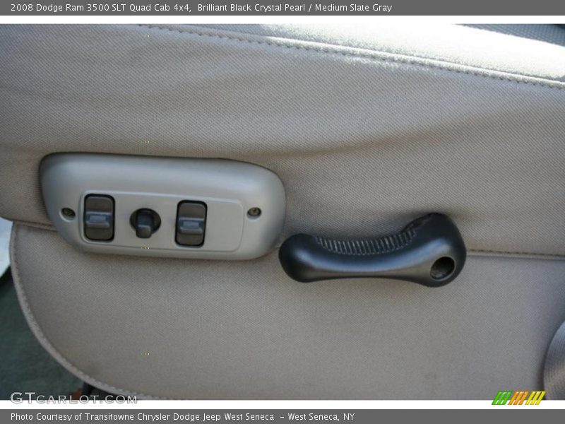 Brilliant Black Crystal Pearl / Medium Slate Gray 2008 Dodge Ram 3500 SLT Quad Cab 4x4