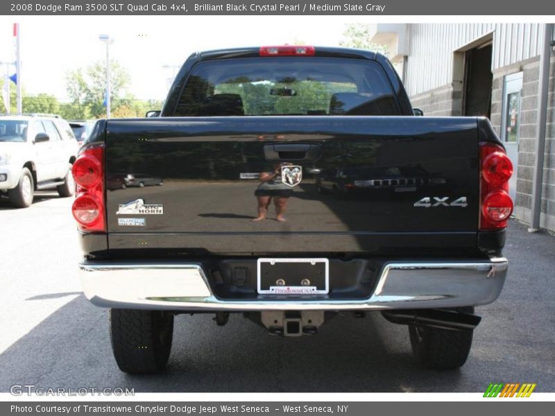 Brilliant Black Crystal Pearl / Medium Slate Gray 2008 Dodge Ram 3500 SLT Quad Cab 4x4