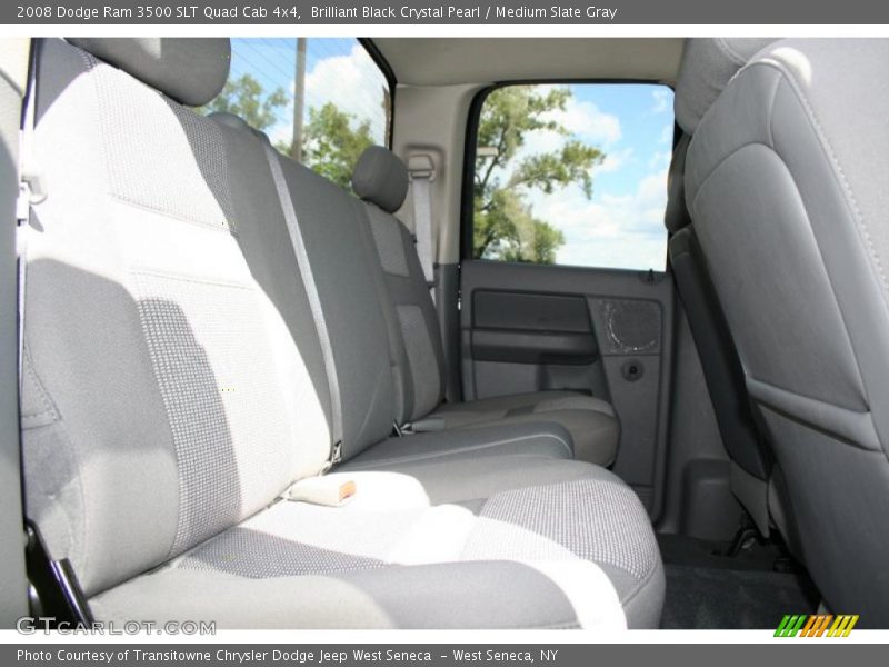 Brilliant Black Crystal Pearl / Medium Slate Gray 2008 Dodge Ram 3500 SLT Quad Cab 4x4