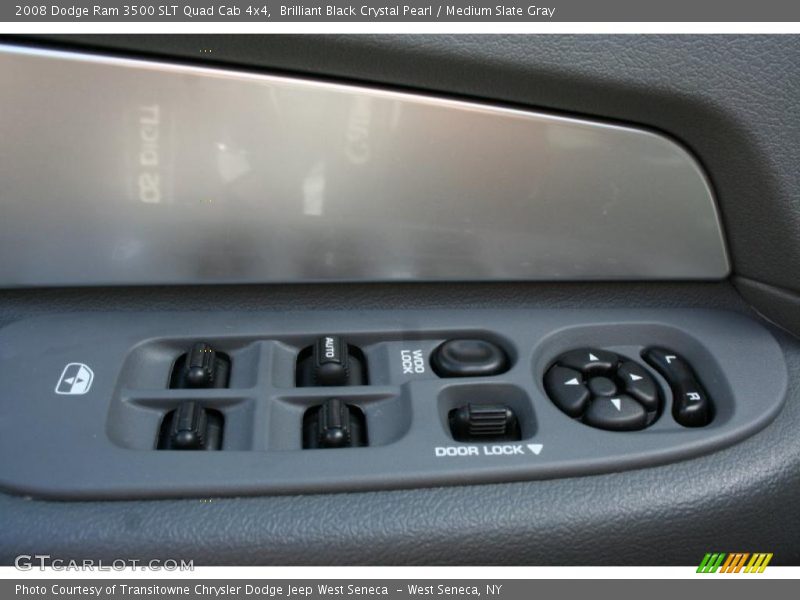Brilliant Black Crystal Pearl / Medium Slate Gray 2008 Dodge Ram 3500 SLT Quad Cab 4x4