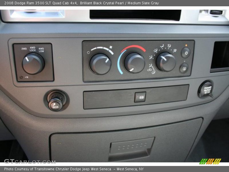 Brilliant Black Crystal Pearl / Medium Slate Gray 2008 Dodge Ram 3500 SLT Quad Cab 4x4