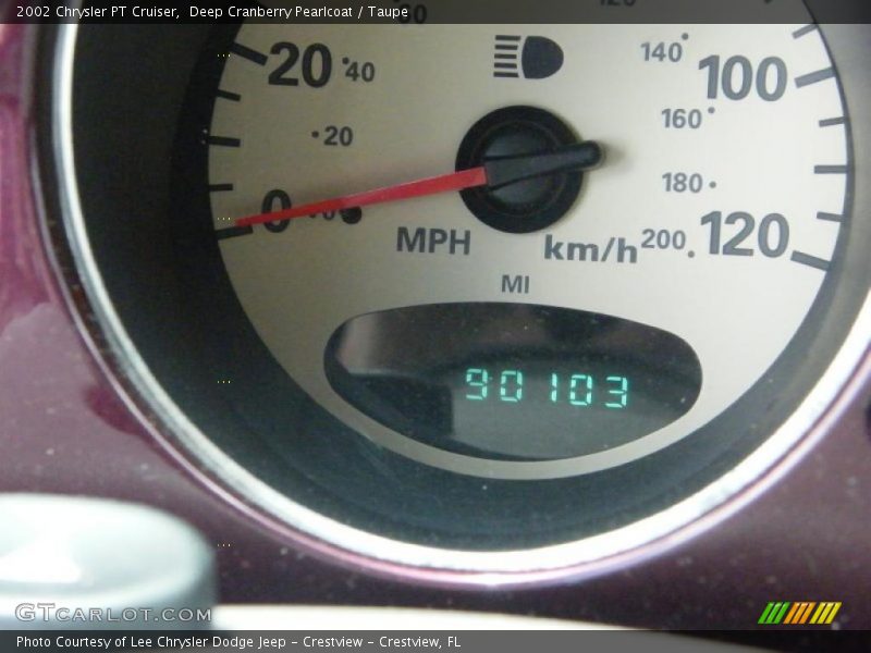 Deep Cranberry Pearlcoat / Taupe 2002 Chrysler PT Cruiser