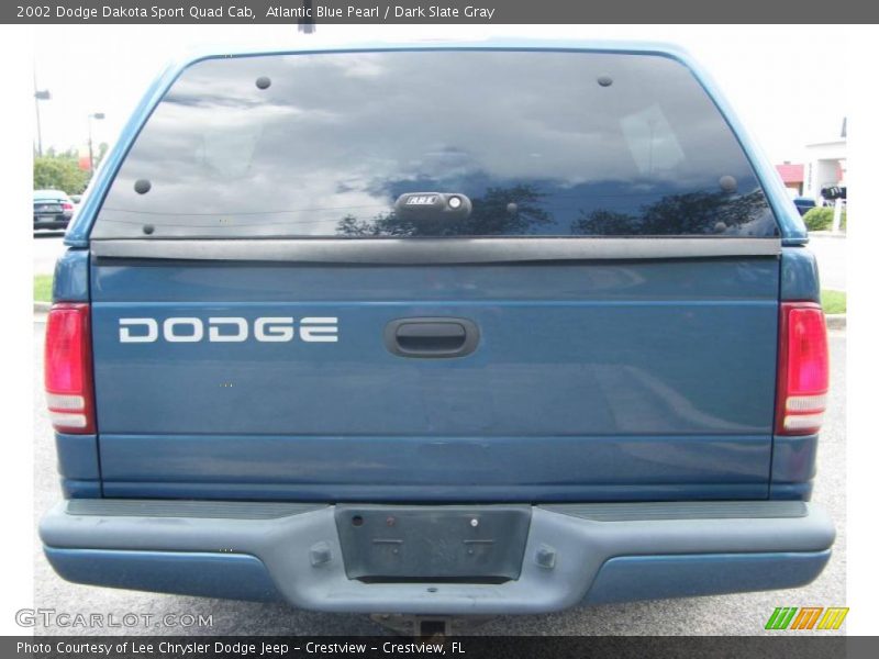 Atlantic Blue Pearl / Dark Slate Gray 2002 Dodge Dakota Sport Quad Cab