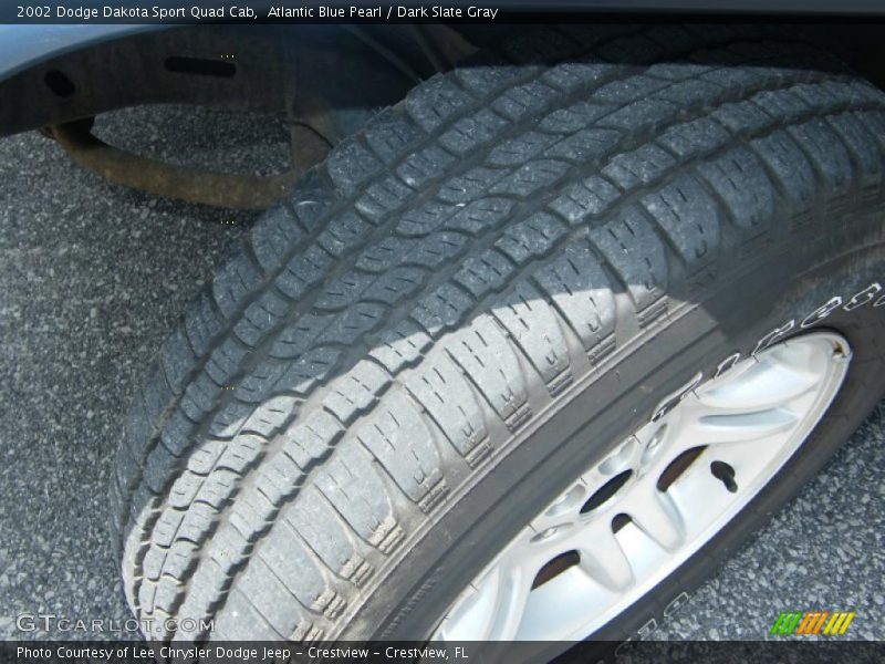 Atlantic Blue Pearl / Dark Slate Gray 2002 Dodge Dakota Sport Quad Cab