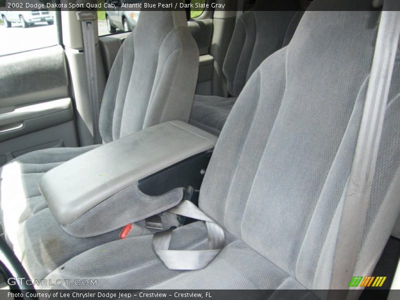 Atlantic Blue Pearl / Dark Slate Gray 2002 Dodge Dakota Sport Quad Cab