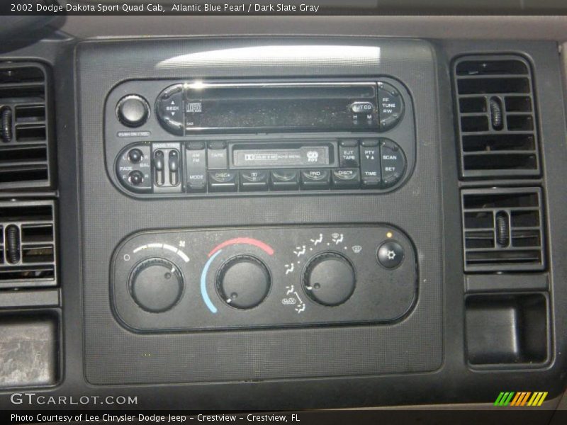 Atlantic Blue Pearl / Dark Slate Gray 2002 Dodge Dakota Sport Quad Cab