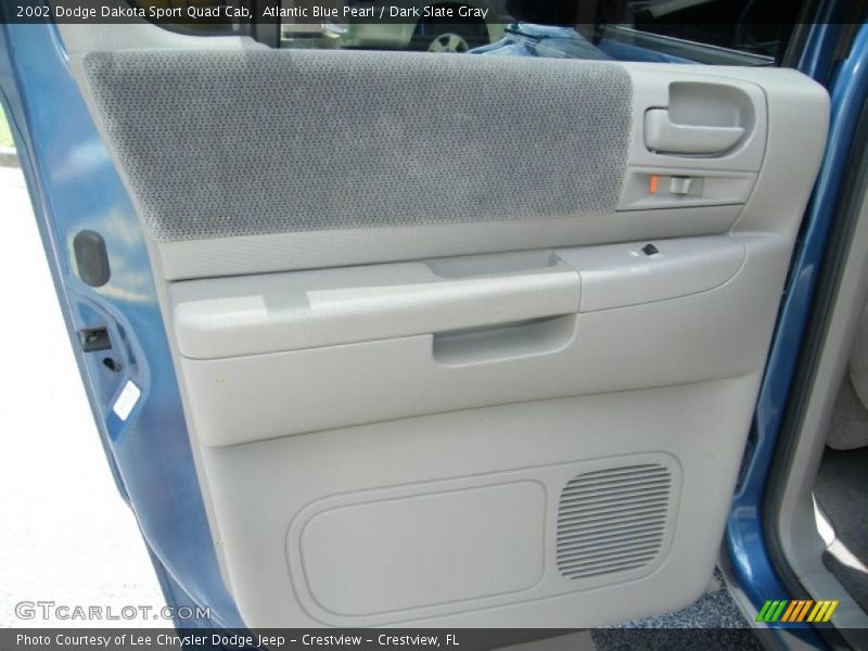 Atlantic Blue Pearl / Dark Slate Gray 2002 Dodge Dakota Sport Quad Cab