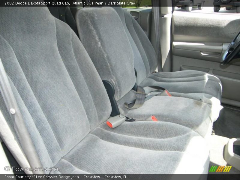 Atlantic Blue Pearl / Dark Slate Gray 2002 Dodge Dakota Sport Quad Cab