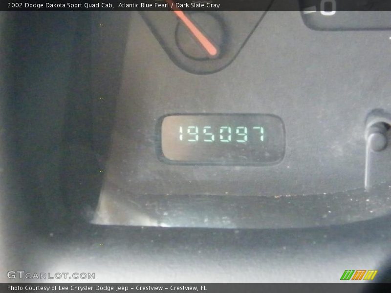 Atlantic Blue Pearl / Dark Slate Gray 2002 Dodge Dakota Sport Quad Cab