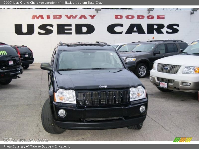 Black / Medium Slate Gray 2007 Jeep Grand Cherokee Laredo 4x4