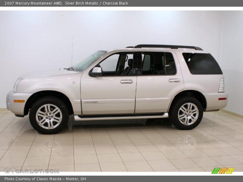 Silver Birch Metallic / Charcoal Black 2007 Mercury Mountaineer AWD